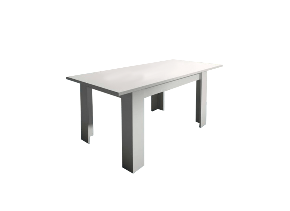 Mesa extensible Corfú blanco-mate