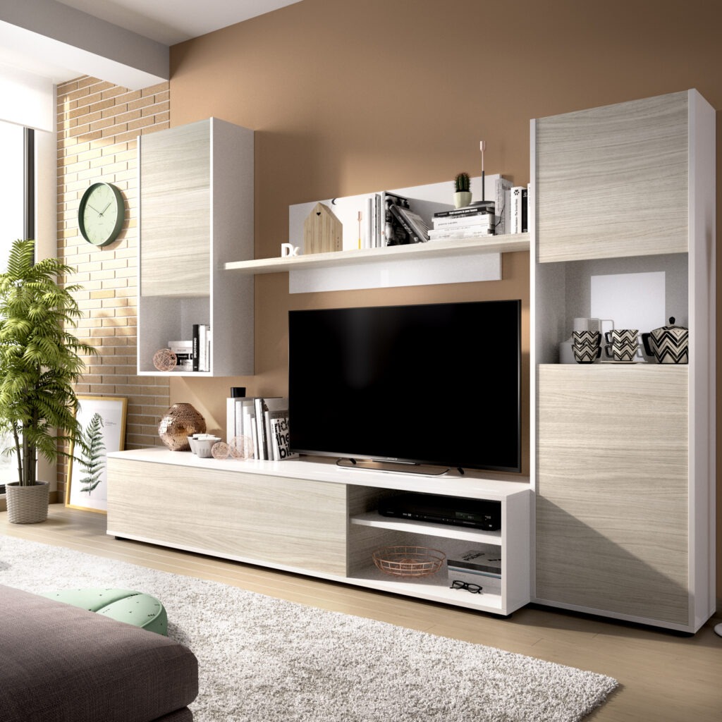 Mueble Luka salón organizado