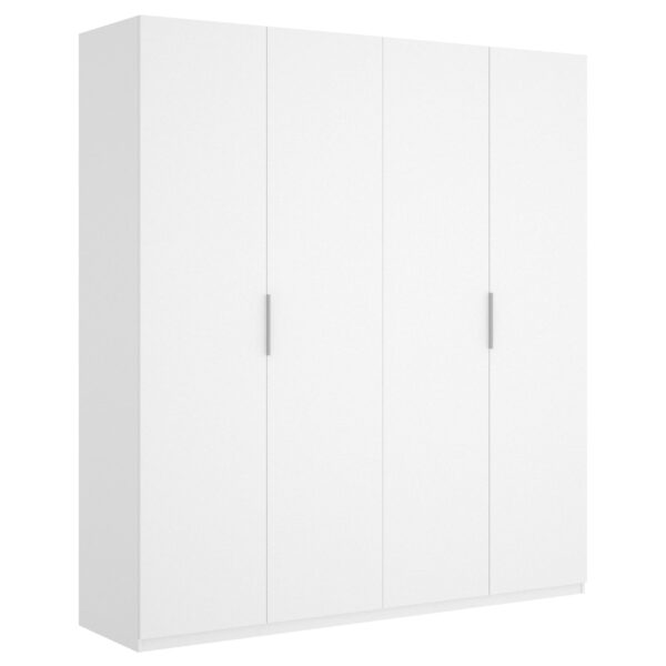 Armario de 4 puertas 180 cm Essen - Blanco Brillo