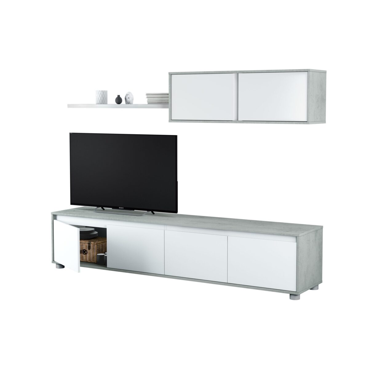 Salón comedor Home Cemento Blanco Artik