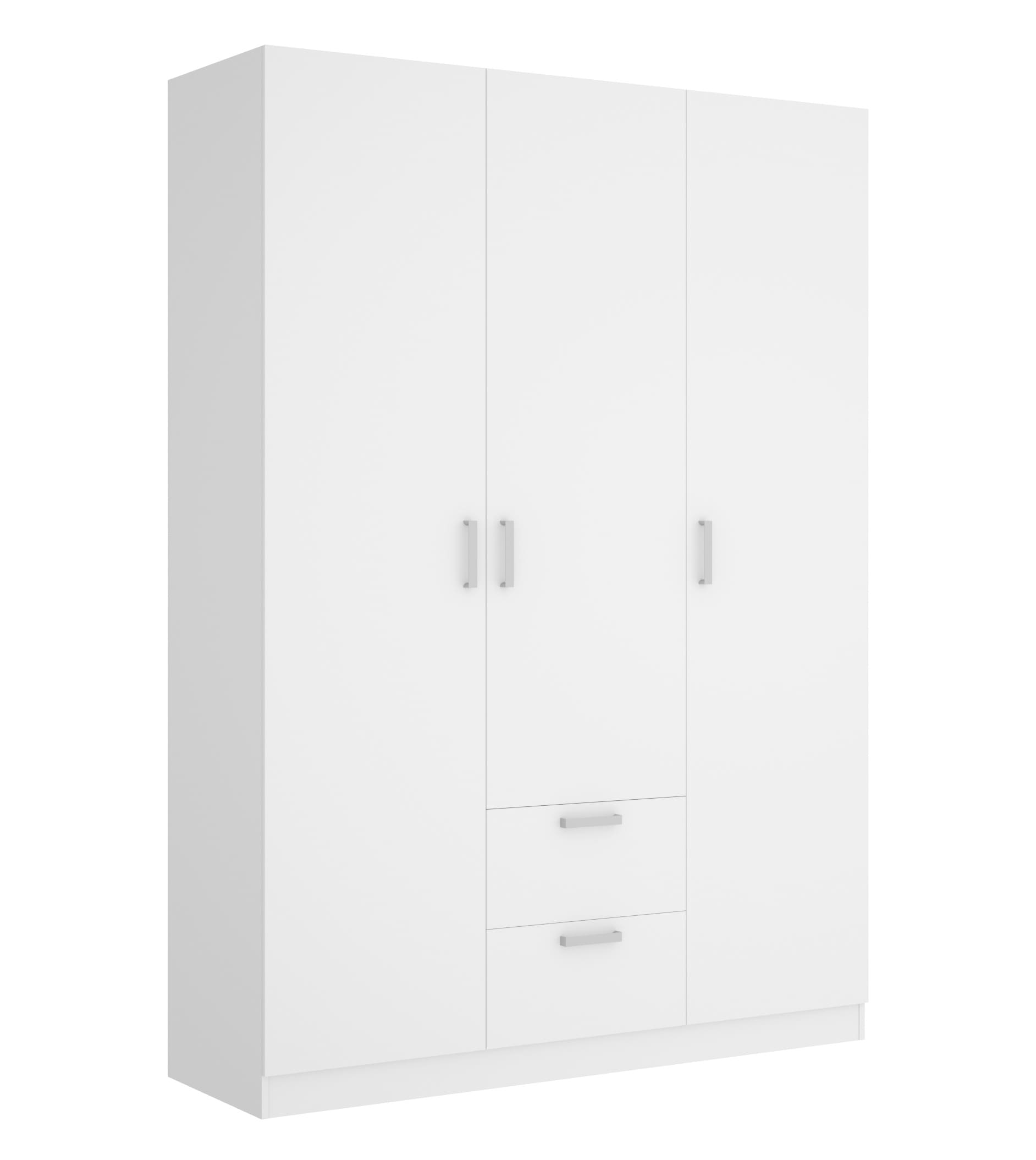 Armario de 3 puertas y 2 cajones Maxi Blanco
