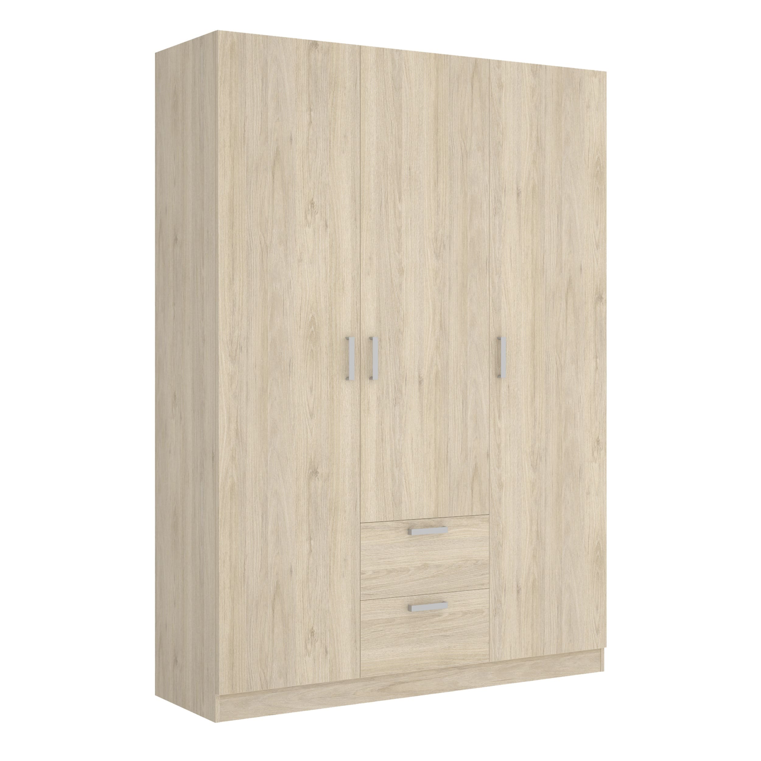 Armario de 3 puertas y 2 cajones Maxi roble fb