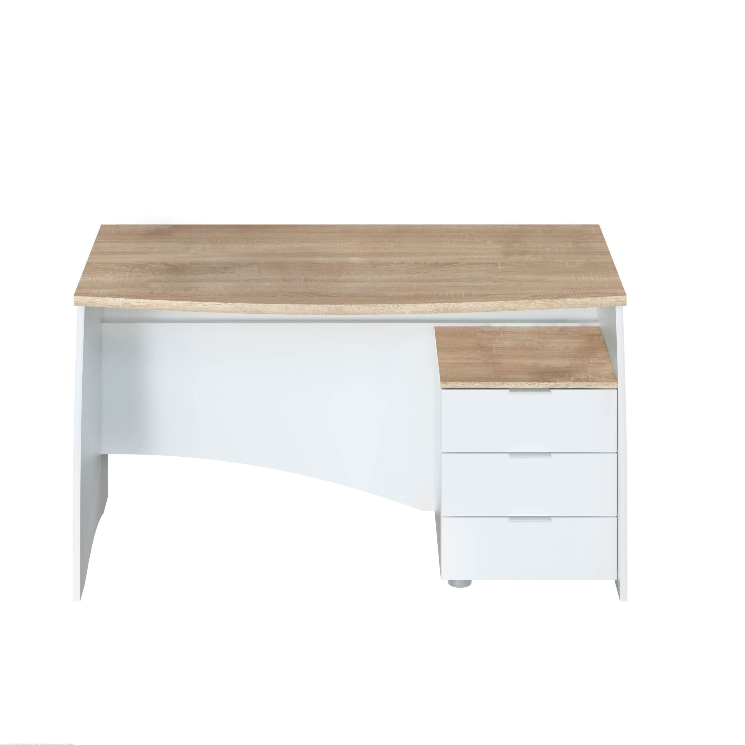 Mesa de despacho con 3 cajones Argon, estudio, oficina, escritorios, muebles baratos, mueble, due home, atrapamuebles, fondo blanco