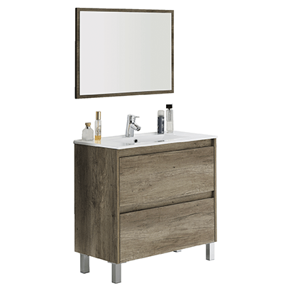 Mueble de baño con lavabo y espejo Dakota - Nordik