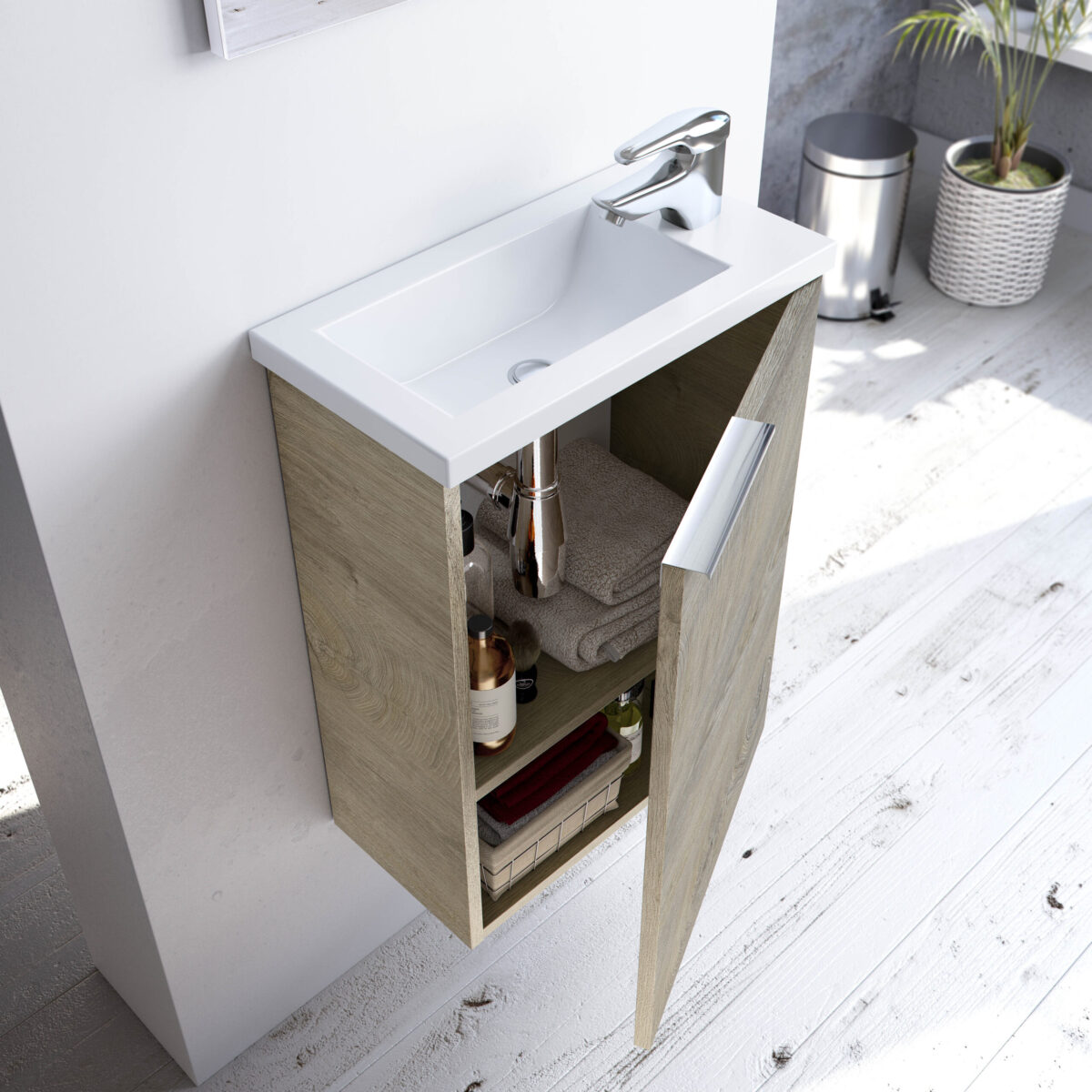 Mueble de lavabo con espejo y lavabo incluido