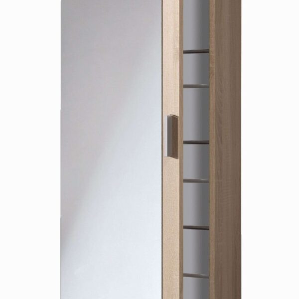 El zapatero con 1 puerta y espejo Roma (6 alturas - 12varillas)